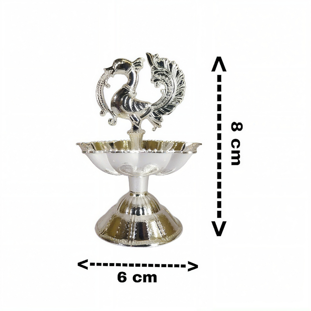 German Silver Anapakshi Diya pack of 1