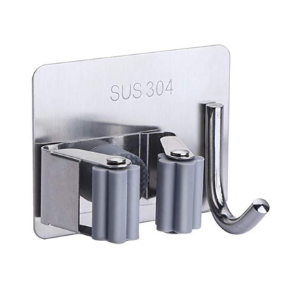 Stainless Steel Broom Holder (Pack of 2)