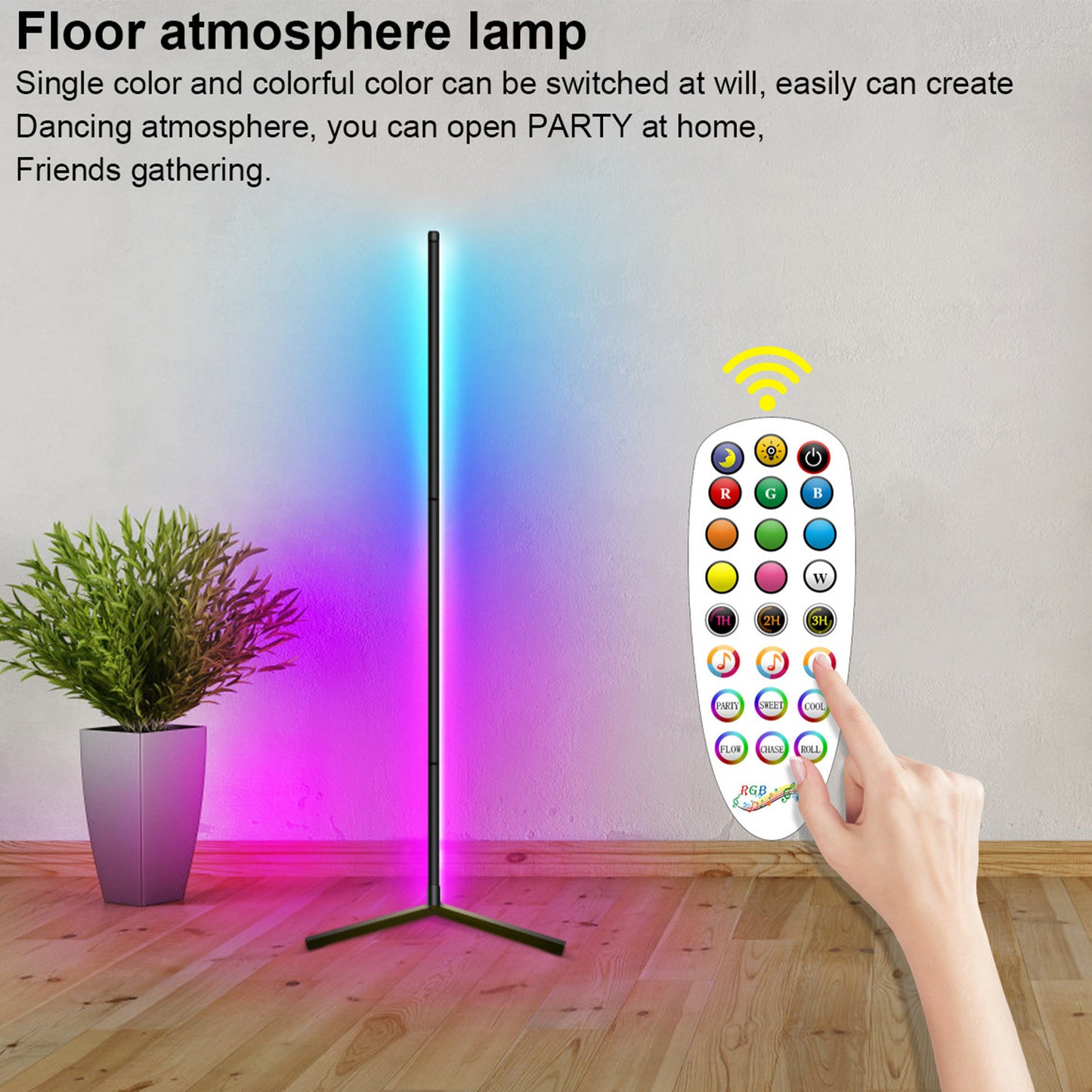 Led Colorful Floor Ambience Light Bluetooth RGB