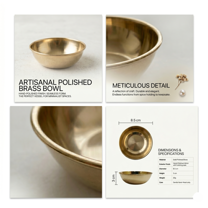Pure Polished Brass Bowl Set of 3