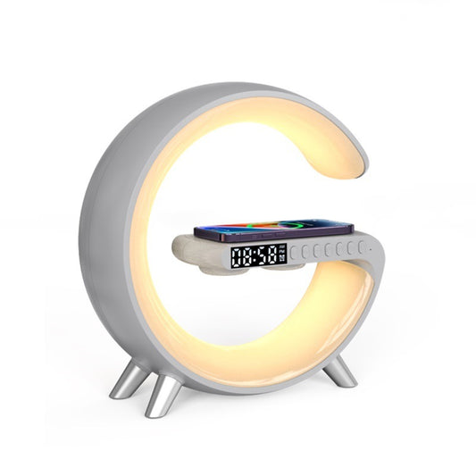 G-Shaped LED Lamp with Bluetooth Speaker & Wireless Charger