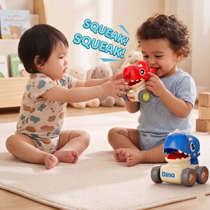 Push &amp; Go Whistle Dino Car