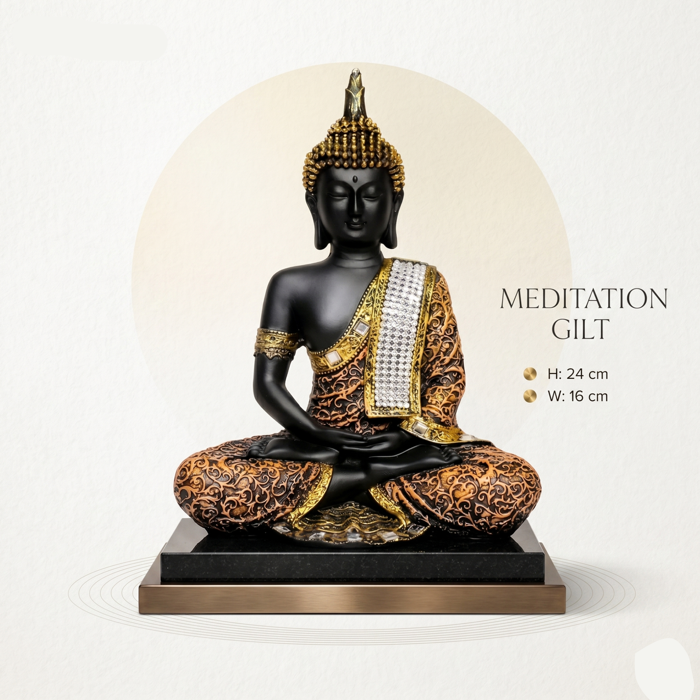 Meditating Buddha Idol (24cm)