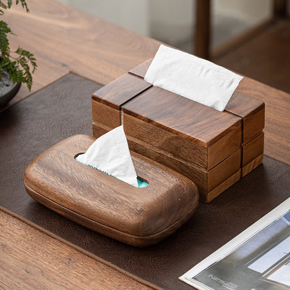 Walnut Tissue Box Living Room Chinese-style Napkin Holder