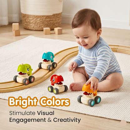 Push &amp; Go Whistle Dino Car