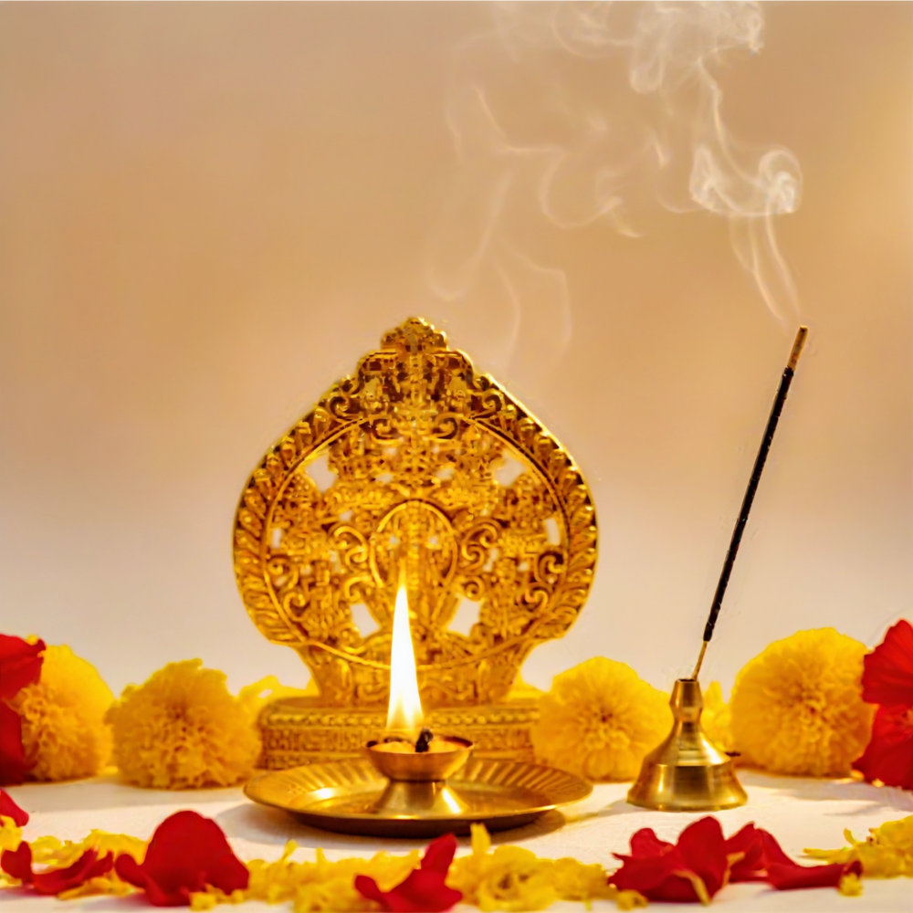 Gold Coated Ashta Lakshmi Statue