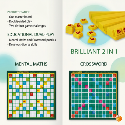 Brilliant 2 in 1 Crossword & Mental Maths