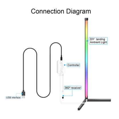 Led Colorful Floor Ambience Light Bluetooth RGB