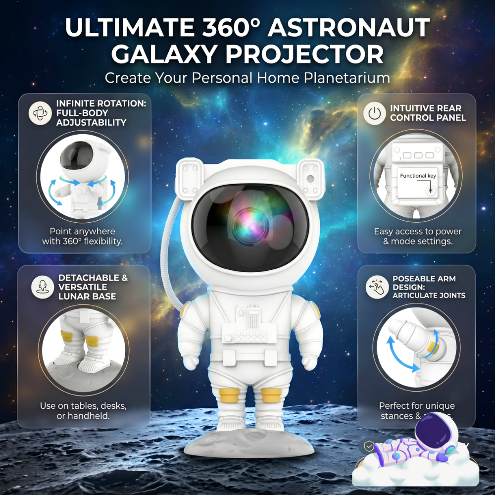 Galaxy Star Projector Astronaut Light
