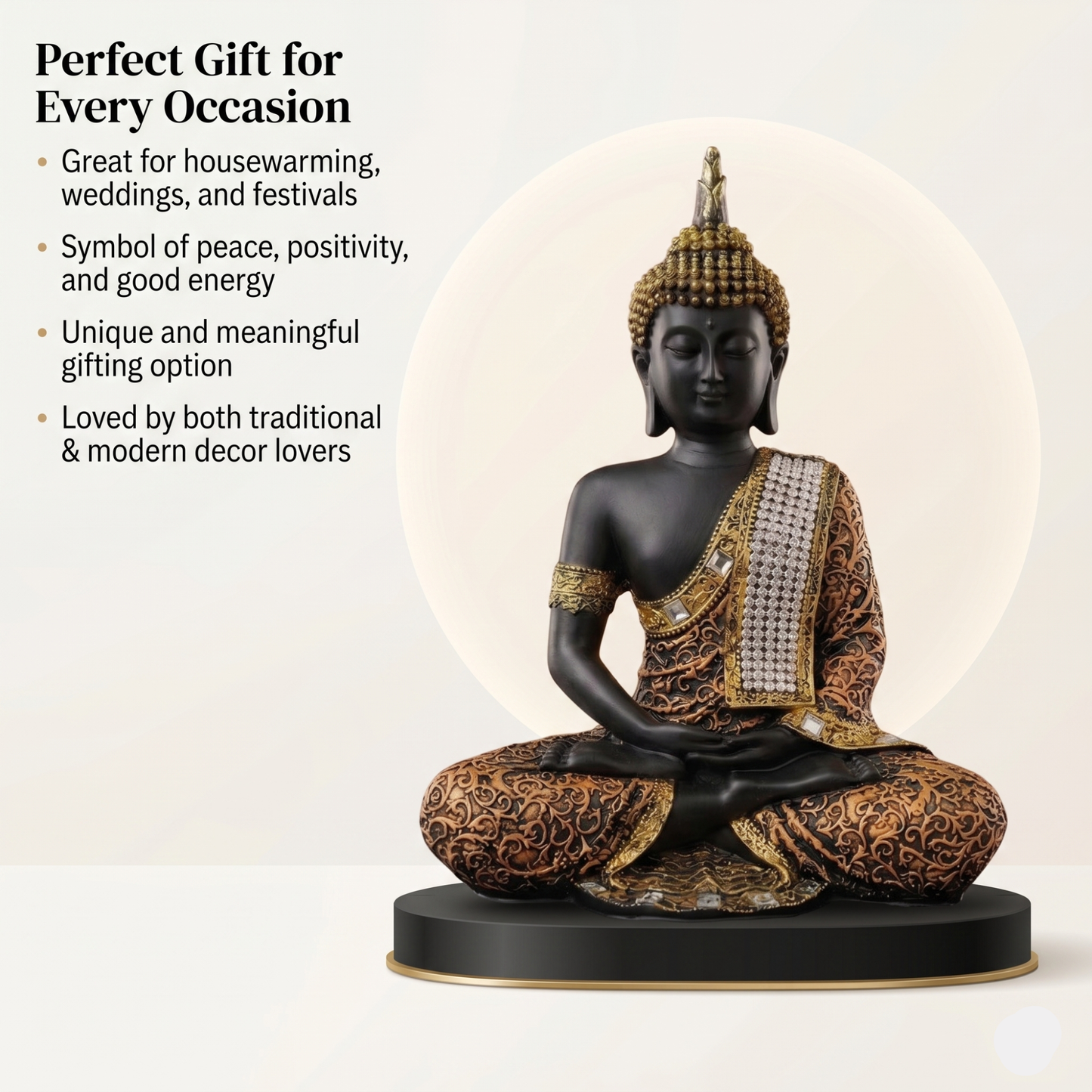 Meditating Buddha Idol (24cm)