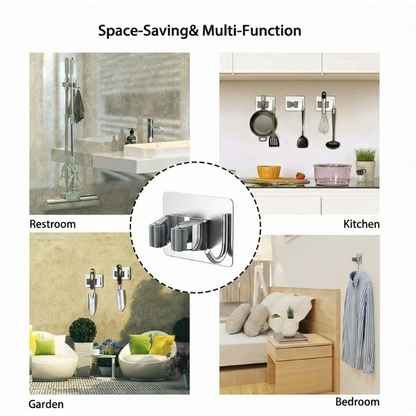 Stainless Steel Broom Holder (Pack of 2)