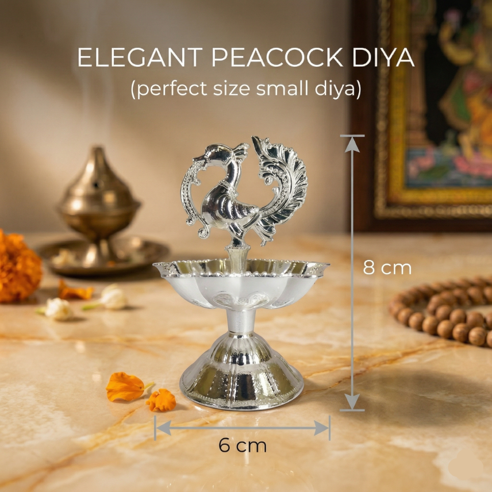 German Silver Anapakshi Diya pack of 1