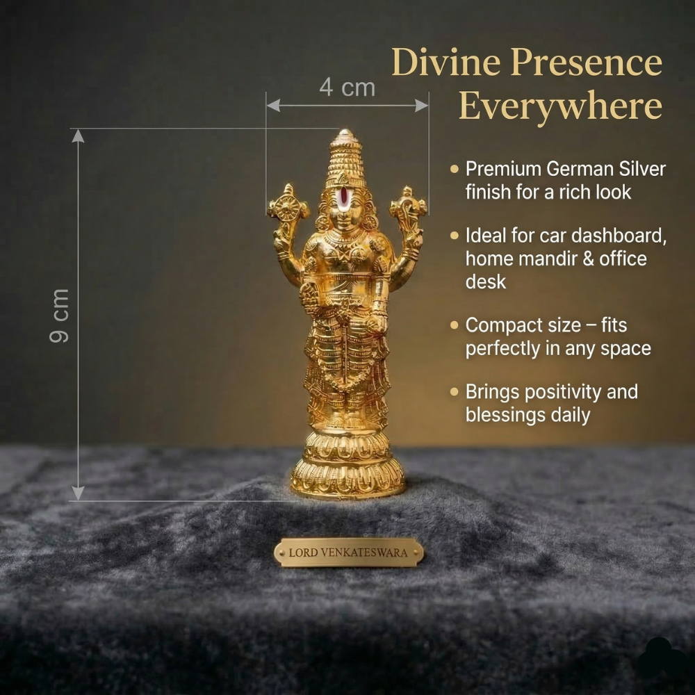 German Gold Tirupati Balaji Idol